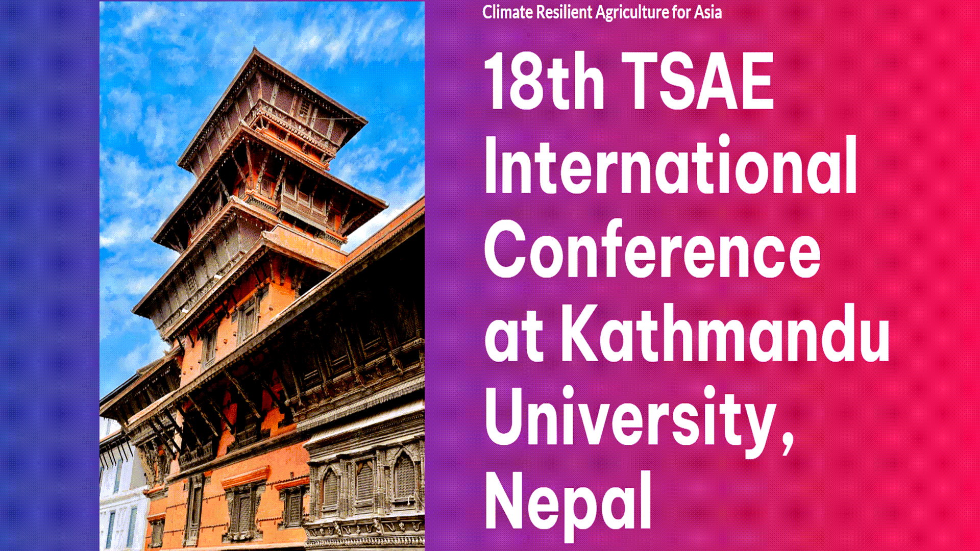 18th Thai Society of Agricultural Engineering International Conference [TSAE 2025] at Nepal